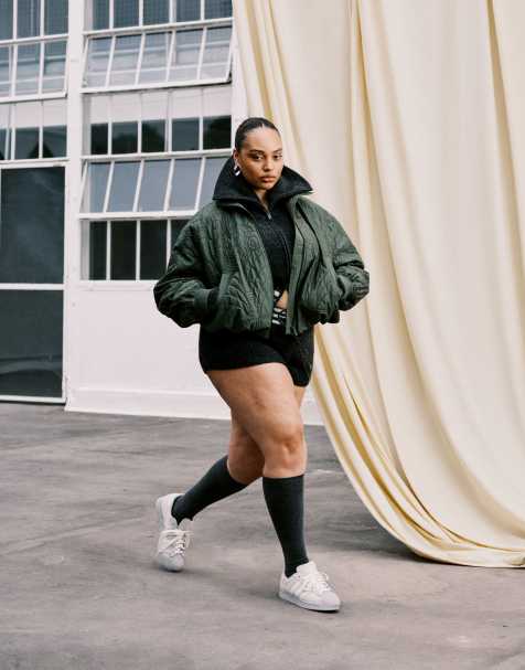 adidas Originals x ASOS oversized track jacket in green - view 1