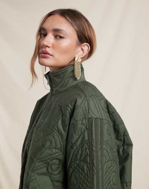adidas Originals x ASOS oversized track jacket in green