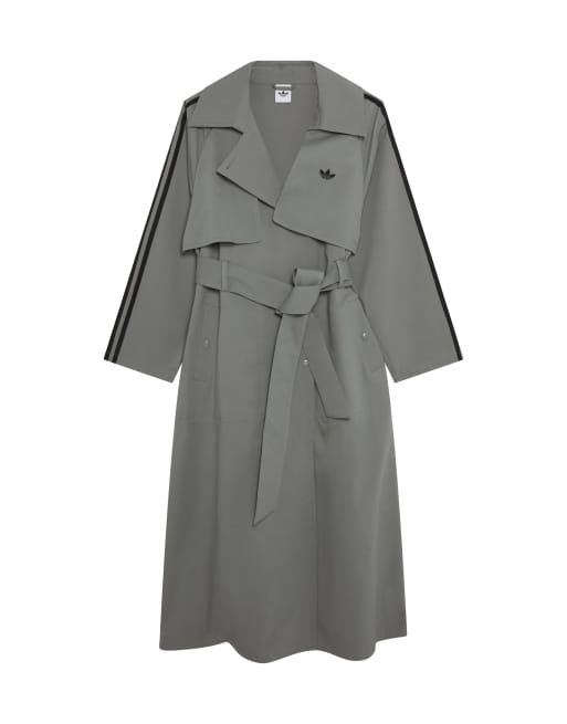 adidas Originals x ASOS oversized trench coat in khaki | ASOS
