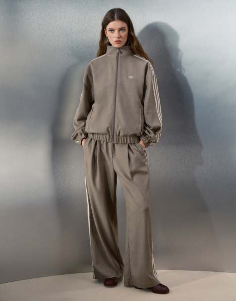 adidas Originals x ASOS pantalon de survêtement ajusté en beige chiné - view 1
