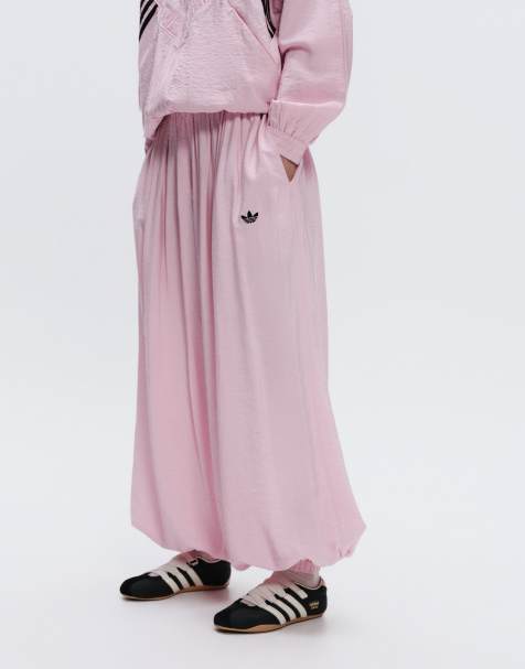 adidas Originals x ASOS - Pantaloni sportivi a palloncino oversize in misto nylon rosa - view 1