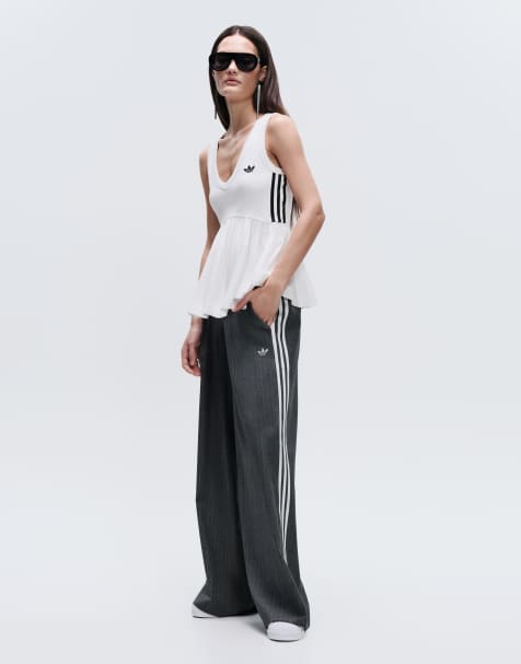 adidas Originals x ASOS peplum cami in white - view 1