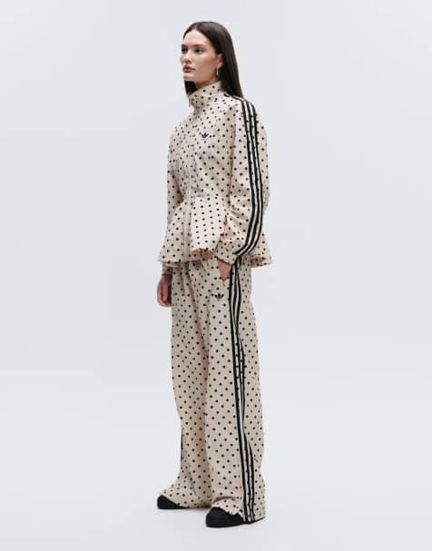 adidas Originals x ASOS polka dot track set in stone - view 1