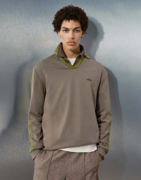 adidas Originals x ASOS polo de rugby oversize en caqui - view 1