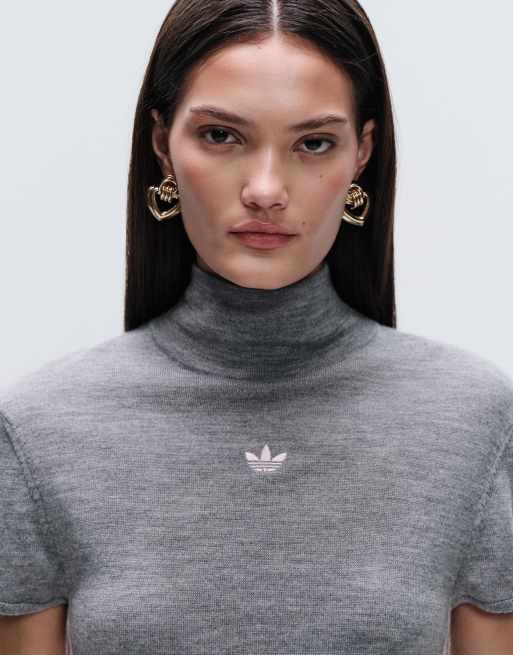 adidas Originals x ASOS – Regular-Fit-Rollkragenpullover aus 100% Wollstrick in Grau , 5 von 7