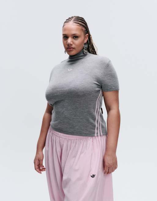 adidas Originals x ASOS – Regular-Fit-Rollkragenpullover aus 100% Wollstrick in Grau , 6 von 7