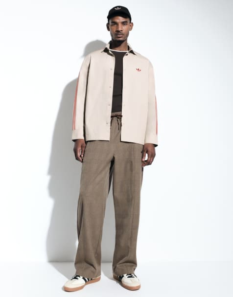 adidas Originals x ASOS shirt in beige cotton poplin - view 1