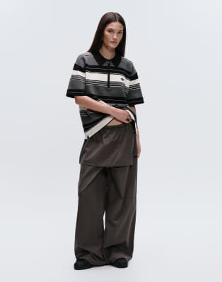 Adidas Originals x ASOS sweatpants with skirt overlay in khaki khaki 19290₽