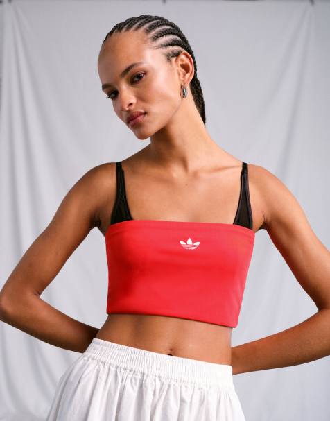 adidas Originals x ASOS - Top a fascia rosso - view 1