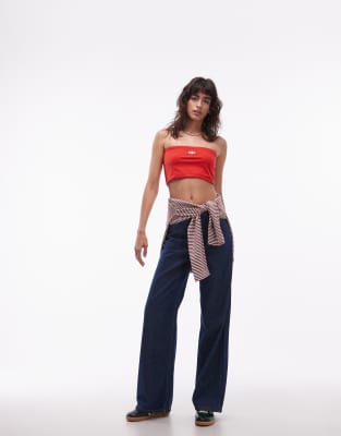 adidas Originals x ASOS - Trägerloses Oberteil in Rot