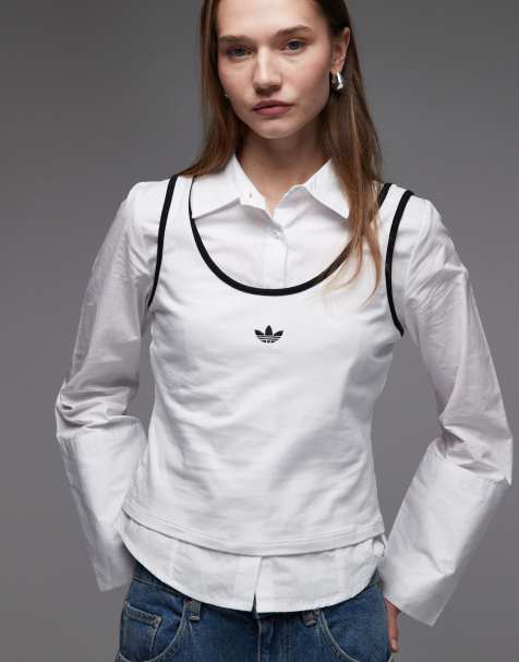 adidas Originals x ASOS – Trägertop in Weiß - view 1