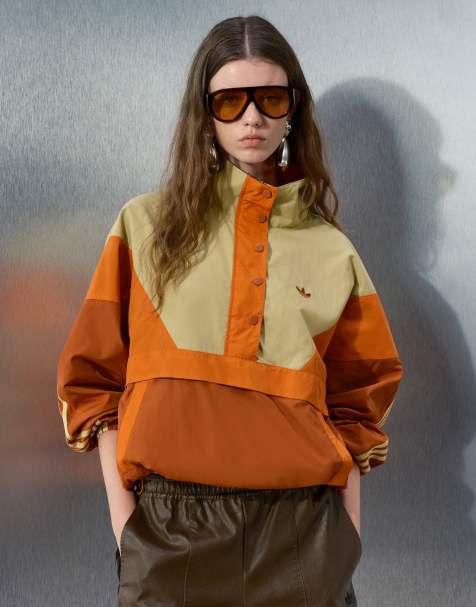 adidas Originals x ASOS trainingsjack met kleurvlakken in oranje - view 1
