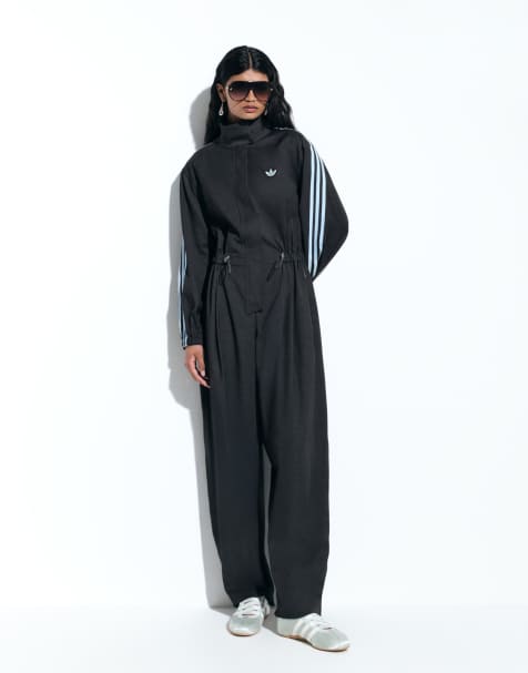 adidas Originals x ASOS - Tuta jumpsuit sartoriale grigia - view 1