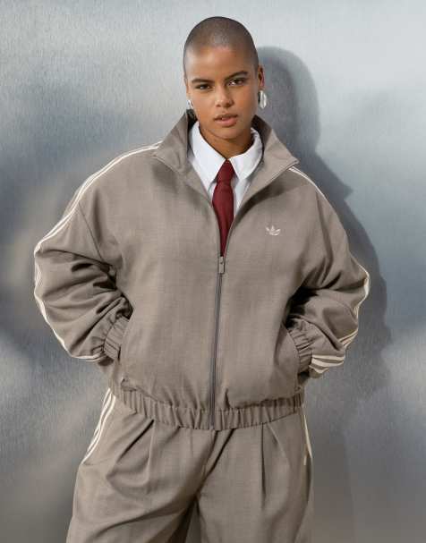 adidas Originals x ASOS veste de survêtement oversize ajustée beige chiné - view 1