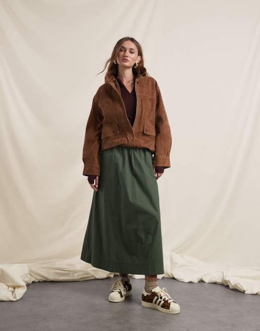 adidas Originals x ASOS - Volumineuze rok in groen