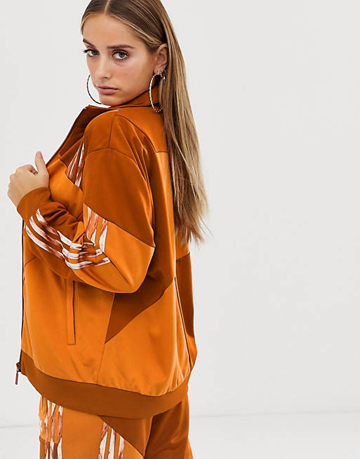 adidas Originals x Danielle Cathari deconstructed Firebird track jacket in  orange | ASOS