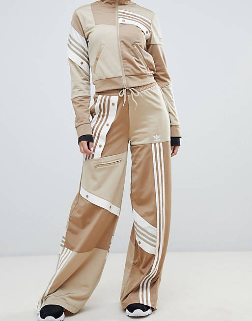 adidas Originals X Danielle Cathari Deconstructed Track Pants In Beige Khaki