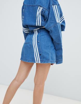 adidas jeans skirt