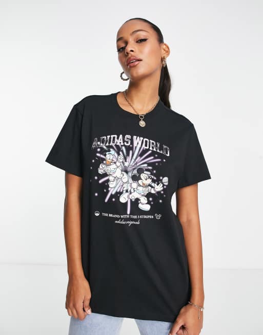 adidas Originals x Disney graphics t shirt in black