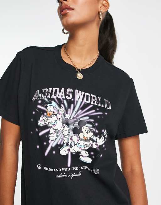 【Adidas】Originals x Disney OVERSIZED T SHIRTS Tシャツ adidas Originals x Disney graphics t-shirt in black | ASOS