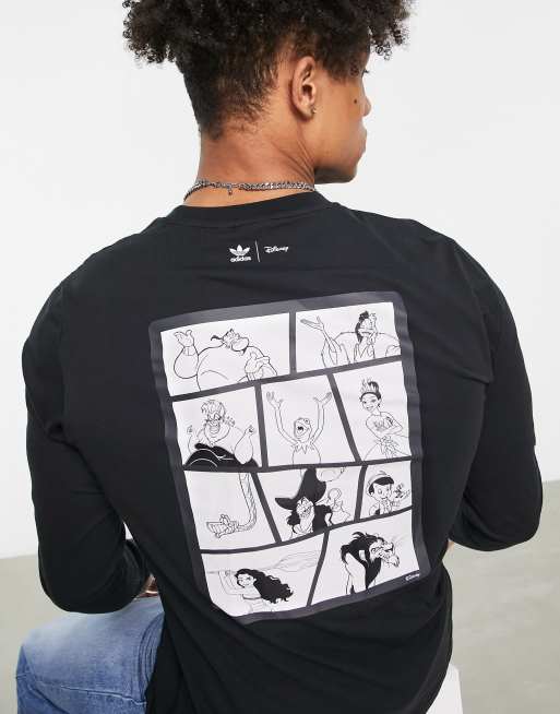 adidas Originals x Disney long sleeve top in black with back print
