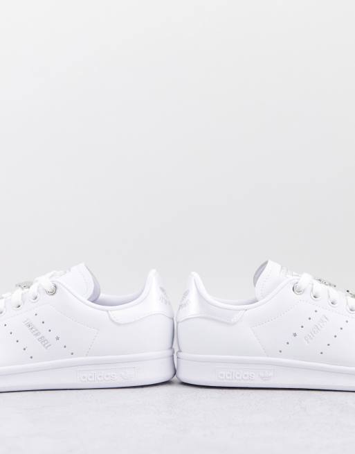 adidas Originals x Disney Peter Pan sneakers in white with removeable lace  jewels | ASOS