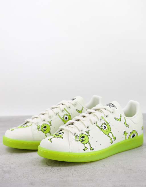 adidas Originals x Disney Stan Smith trainers with Mike Wazowski graphic in  white/ green - WHITE | ASOS