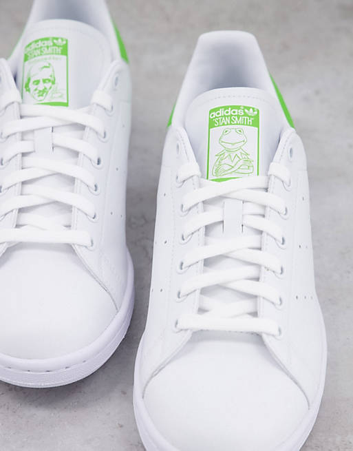 adidas Originals x Disney Sustainable Stan Smith trainers with Kermit the Frog  graphic in white | ASOS