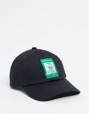 Adidas Originals X Disney Unisex Baseball Cap With Kermit The Frog Embroidery In Black Asos