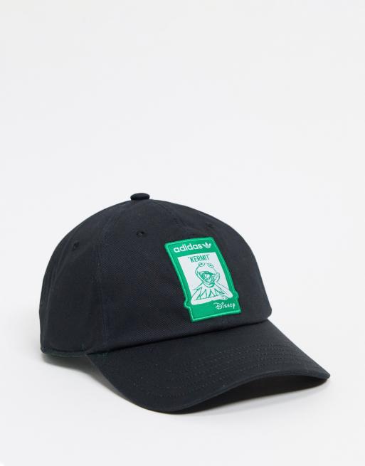 adidas Originals x Disney unisex baseball cap with Kermit the Frog  embroidery in black | ASOS