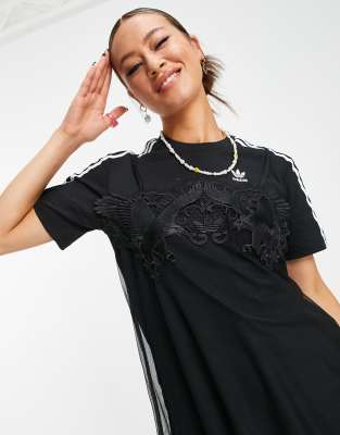 adidas shirt with lace sleeves