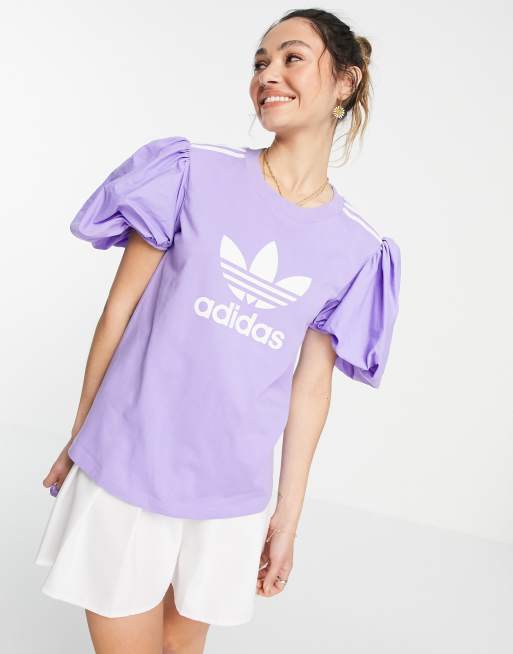 adidas Originals x Dry Clean Only three stripe logo t-shirt in light ...