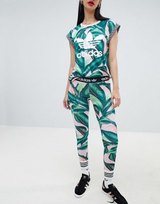 adidas palm leaf leggings