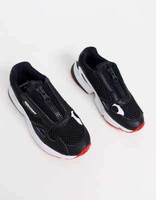 adidas originals x fiorucci falcon in black and red