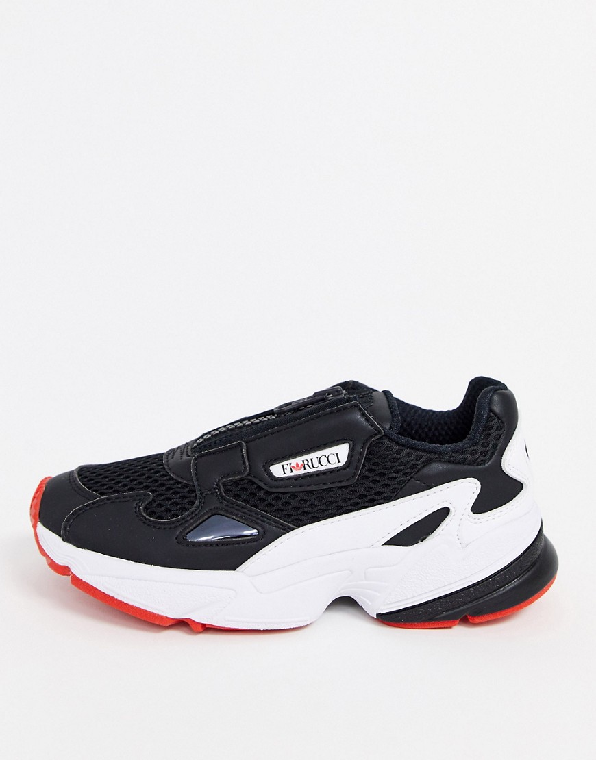 Adidas Originals x Fiorucci - Falcon - Sneakers nere e rosse-Nero