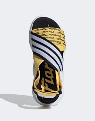 adidas originals x fiorucci magmur sandals in yellow