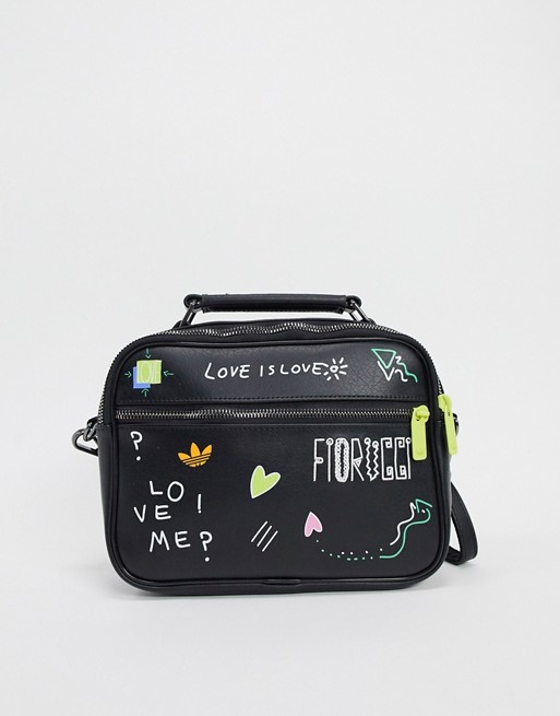 adidas Originals x Fiorucci mini backpack in black
