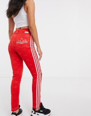 adidas red trousers