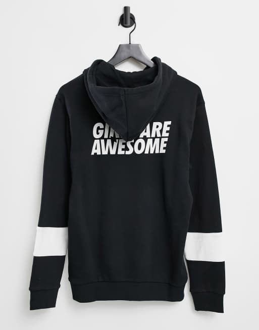 Adidas black hoodie girls clearance