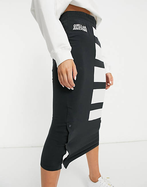 adidas Originals x Girls are Awesome midi skirt in black