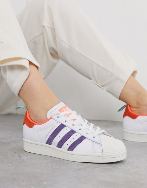 adidas Originals x Girls are Awesome Superstar trainers in pink and metallic