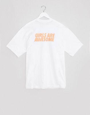girls white adidas t shirt
