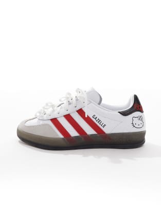 adidas Originals x Hello Kitty Gazelle Indoor sneakers in white and red |  ASOS