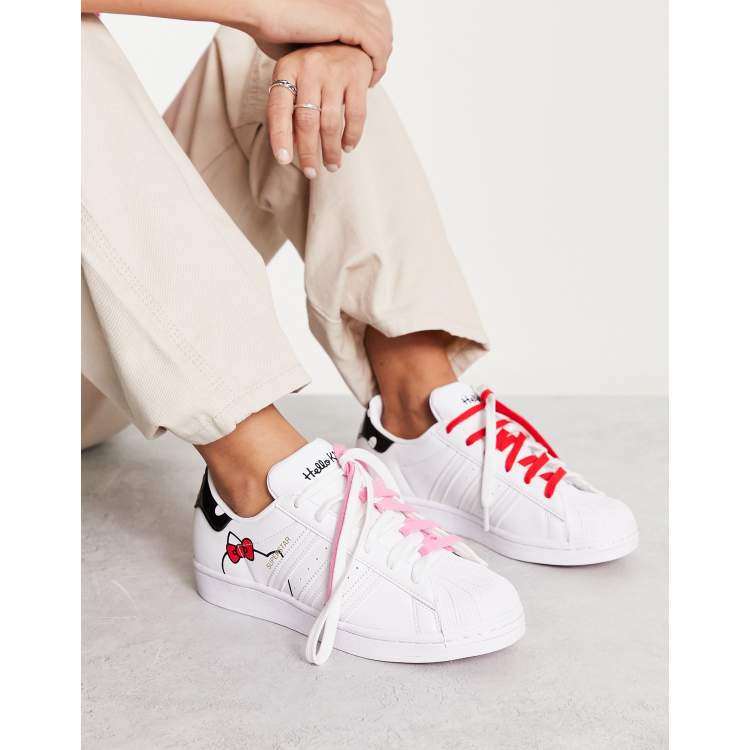 adidas Originals x Hello Kitty Super star sneakers in white | ASOS