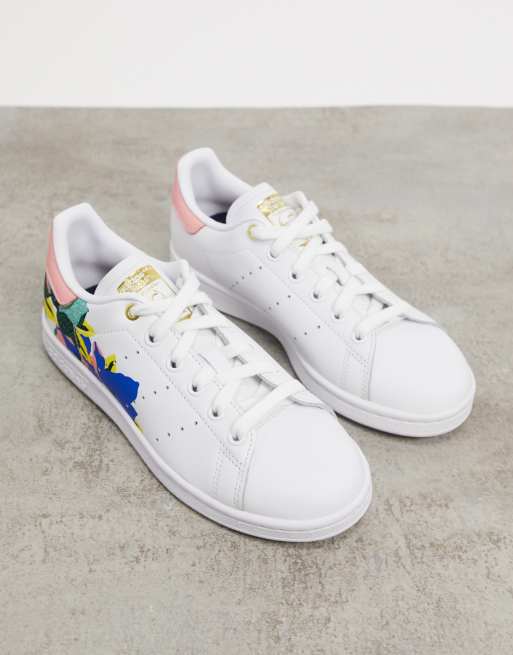 Stan smith shop nere con fiori