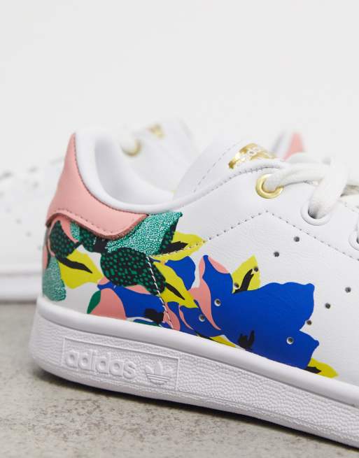 Adidas stan cheap smith femme fleuri