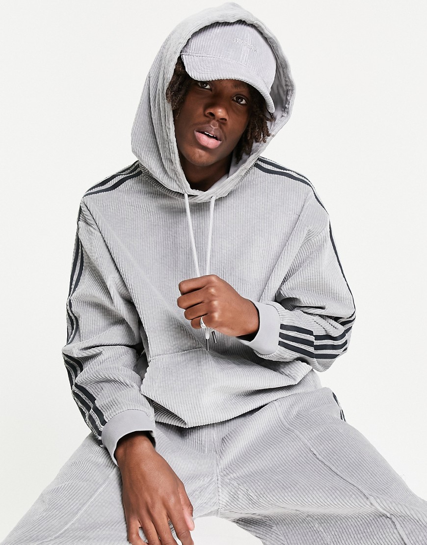 adidas Originals x IVY PARK corduroy oversized hoodie in grey