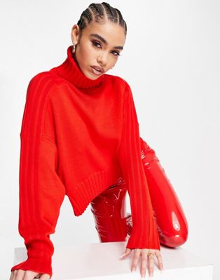 adidas Originals x IVY PARK cropped high neck jumper in red