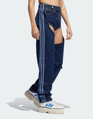 Ivy Park Adidas Originals X Plus Denim Jeans In Dark Navy-blues | ModeSens