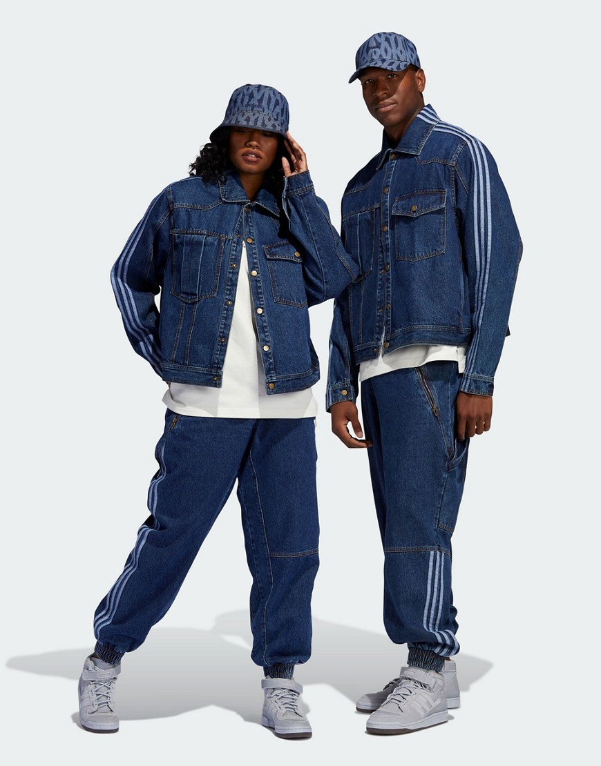 adidas Originals x IVY PARK denim jeans in dark navy-Blue